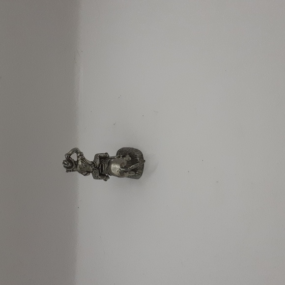 Vintage Pewter Mini Cowboy on Horse 2.5" X 3" - Picture 4 of 7